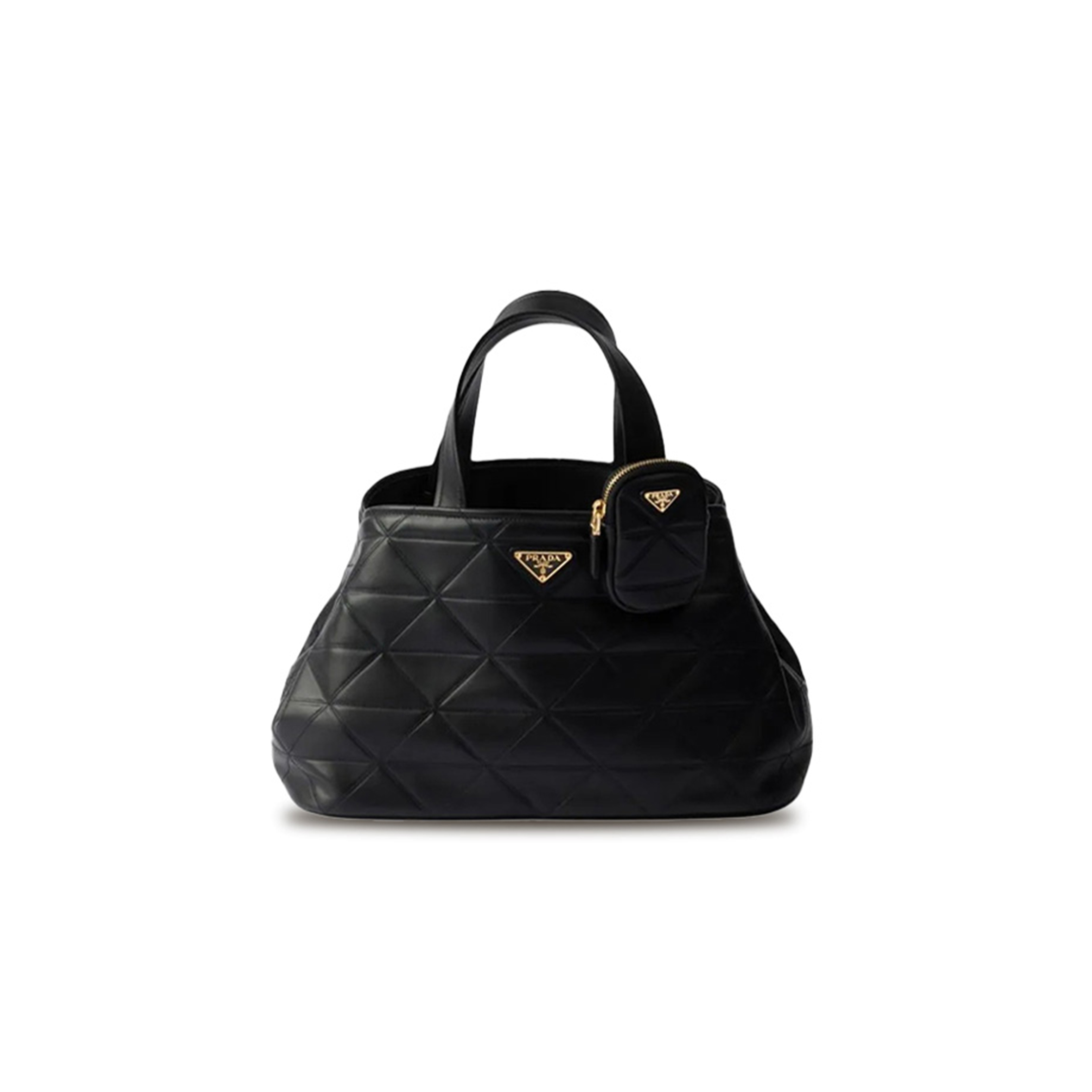 PRADA MEDIUM LEATHER TOTE BAG WITH STITCHING 1BG545 (35*22*15cm)